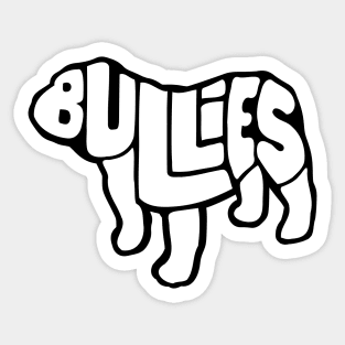 Letter Dog Design Blk Sticker